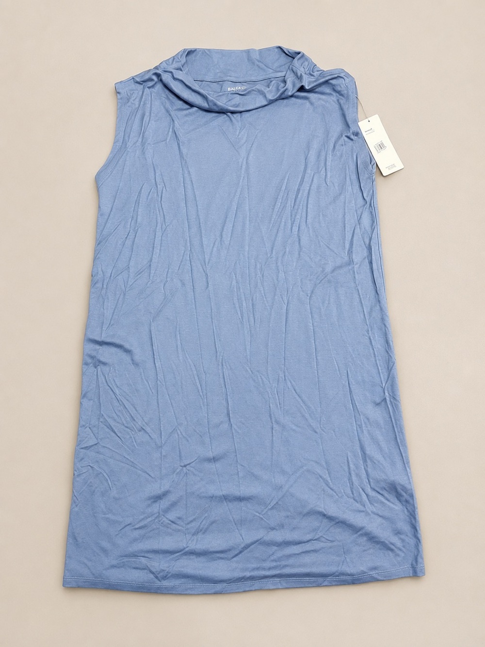 Eileen Fisher Fine Jersey Cowl Neck Sleeveless Dress Blue Size XS NWT